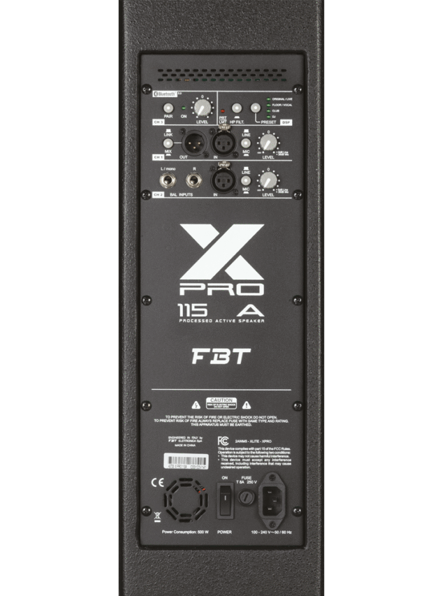 FBT ASSET DATALEAN PRODUCTS X PRO X PRO 110 112 115 112M IMAGES X Pro 115A pannello